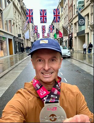 Dave Masterson after the London Marathon